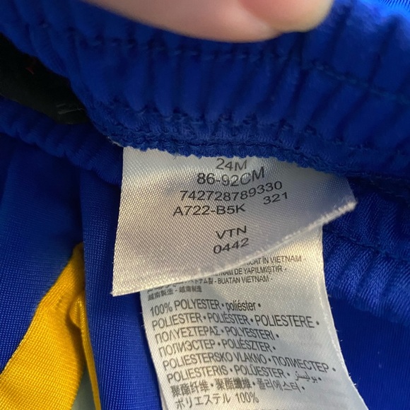 Jordan Blue and Yellow Sweatpants with Jumpman Logo - Picture 3 of 6